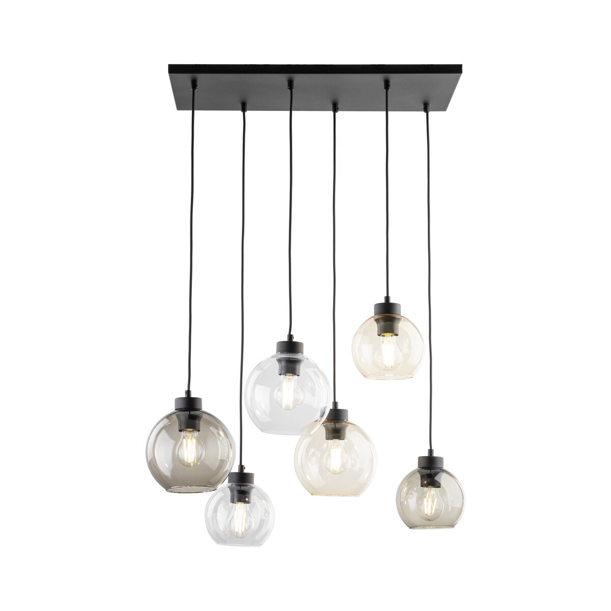 Lampa wisząca molekuły Cubus 2164 TK Lighting loftowa szklana czarna