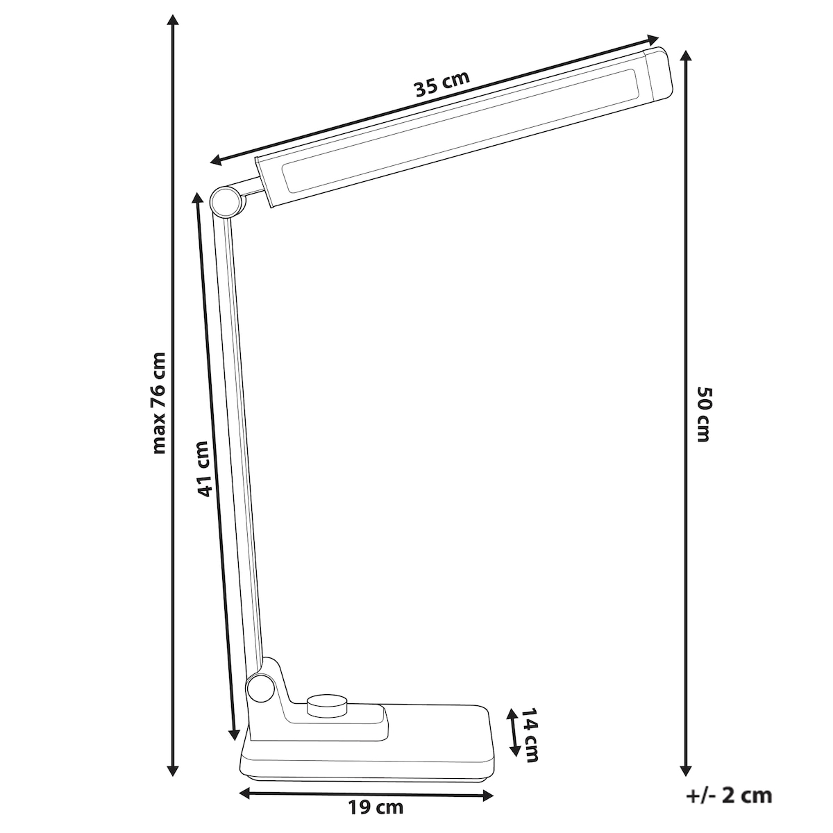 Lampa biurkowa LED ENIF Z ładowarką indukcyjną Srebrny