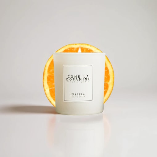 Świeca zapachowa White Come La Dopamine, 390 g, INSPIRA