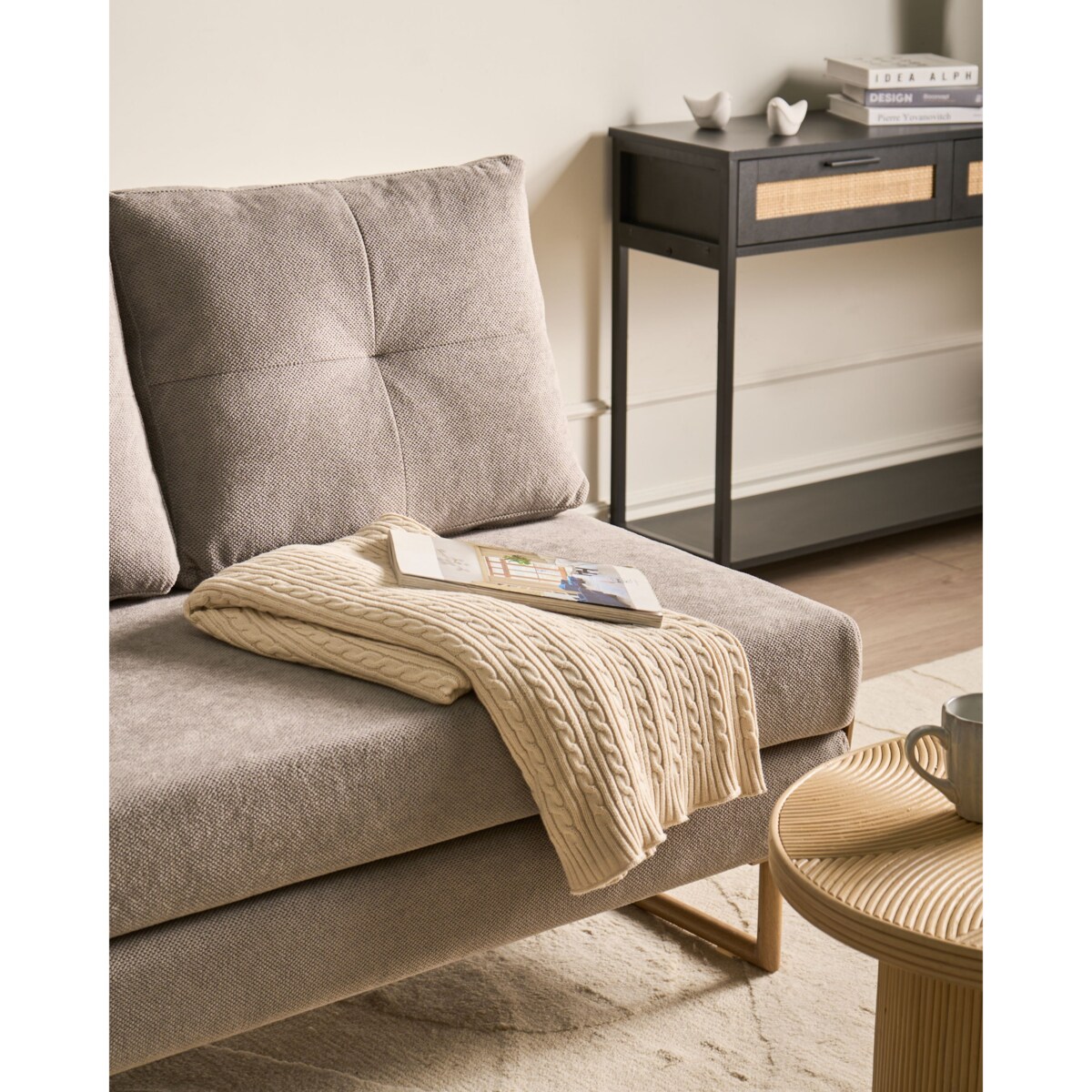 Sofa rozkładana dla 2 osób JERSLEV Szary