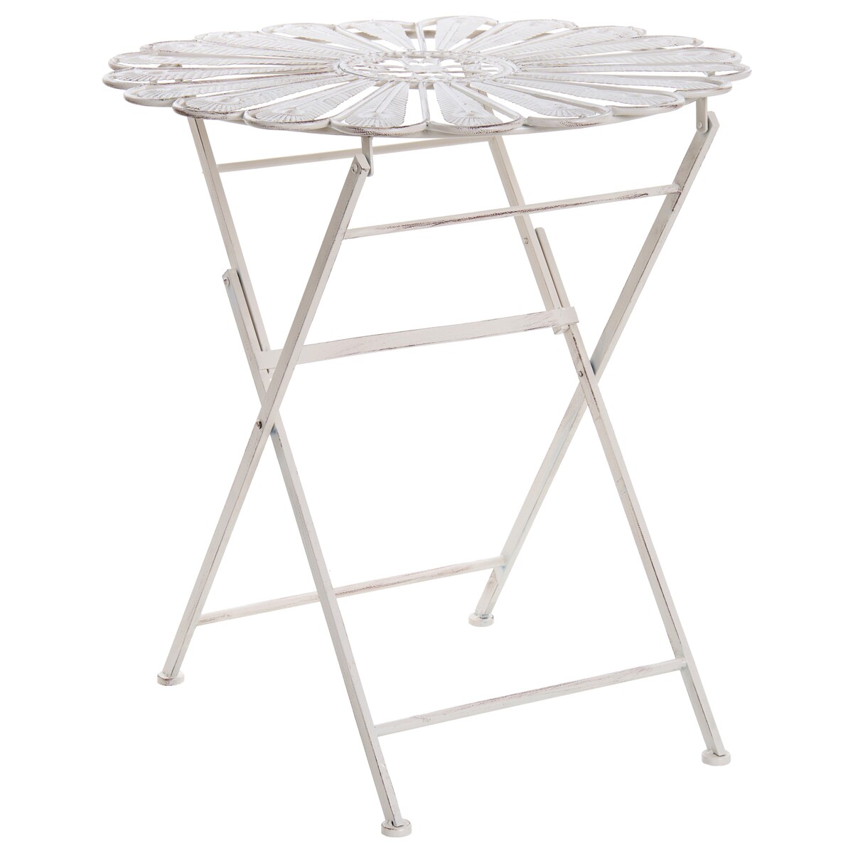 Stolik bistro PAVIA 71 cm 71 cm Metal Złamana biel