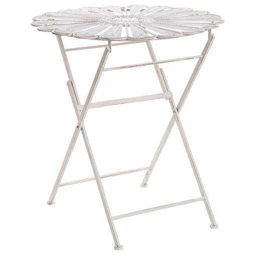 Stolik bistro PAVIA 71 cm 71 cm Metal Złamana biel
