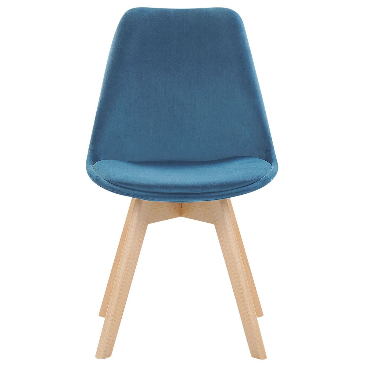 Zestaw 2 krzeseł do jadalni welurowy niebieski DAKOTA II