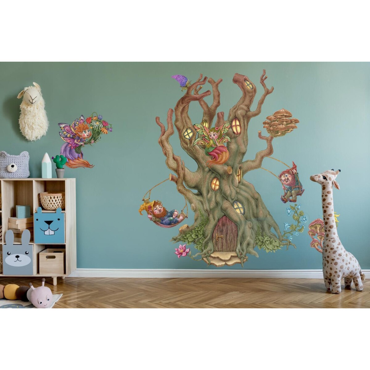Zestaw naklejek na ścianę, Wróżkowy las, 60cm