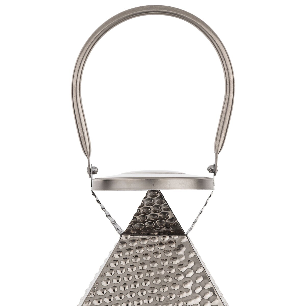 Lampion stalowy 55 cm srebrny BALI