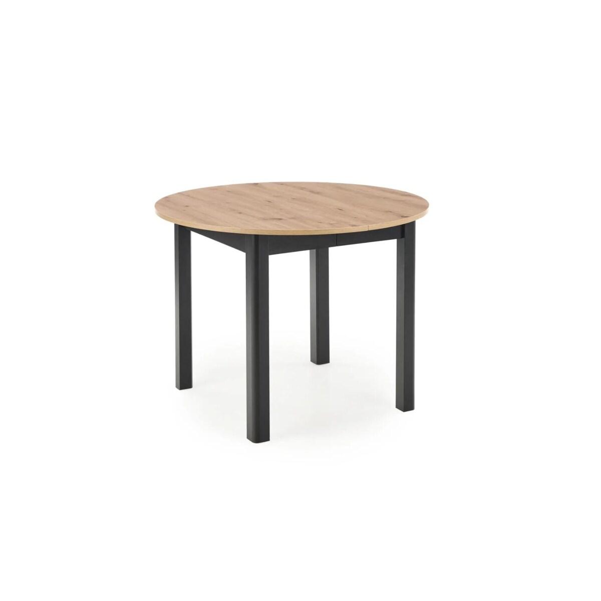 Stół RINGO 102(142)x102 dąb/czarny rozkładany