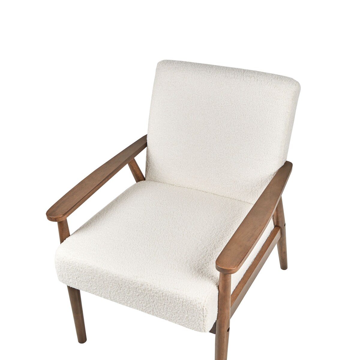 Fotel ESRUM Boucle Złamana biel