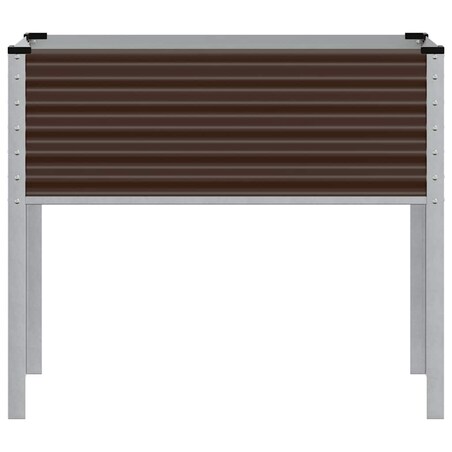 vidaXL Donica ogrodowa brązowa 100x45x90 cm stalowa