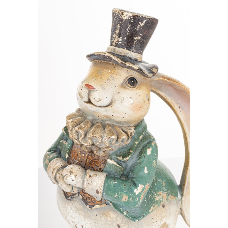 Dekoracja - korpulentny królik 22x13x12 cm DŁUGOUCHY