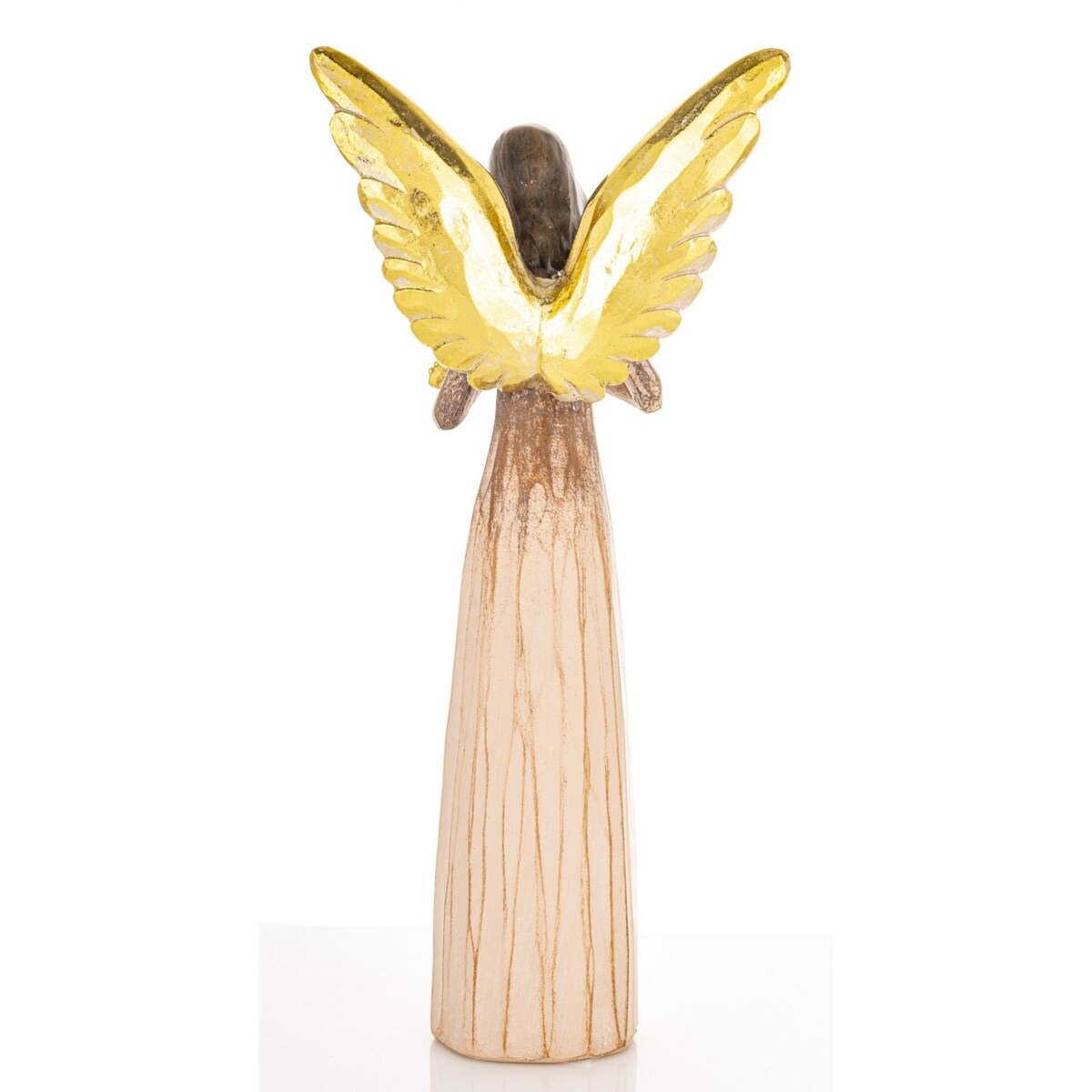 Dekoracja - anioł ze złotymi skrzydłami 34x15,5x8 cm ANGE-2 ze skrzypcami