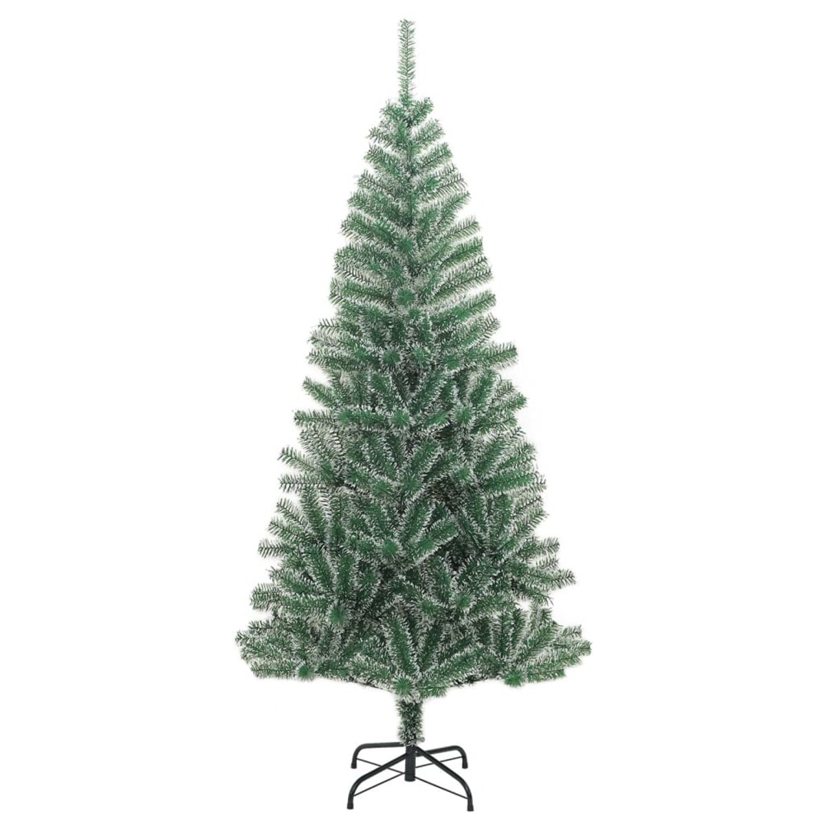 vidaXL Sztuczna choinka z 300 LED, bombkami i śniegiem, 240 cm