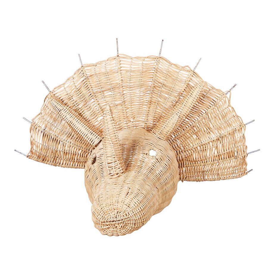 Rattanowa dekoracja ścienna dinozaur jasna BIOKO