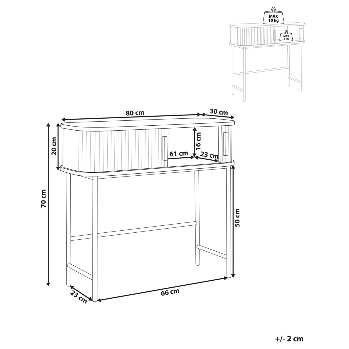 Konsola BRADLEY Czarny