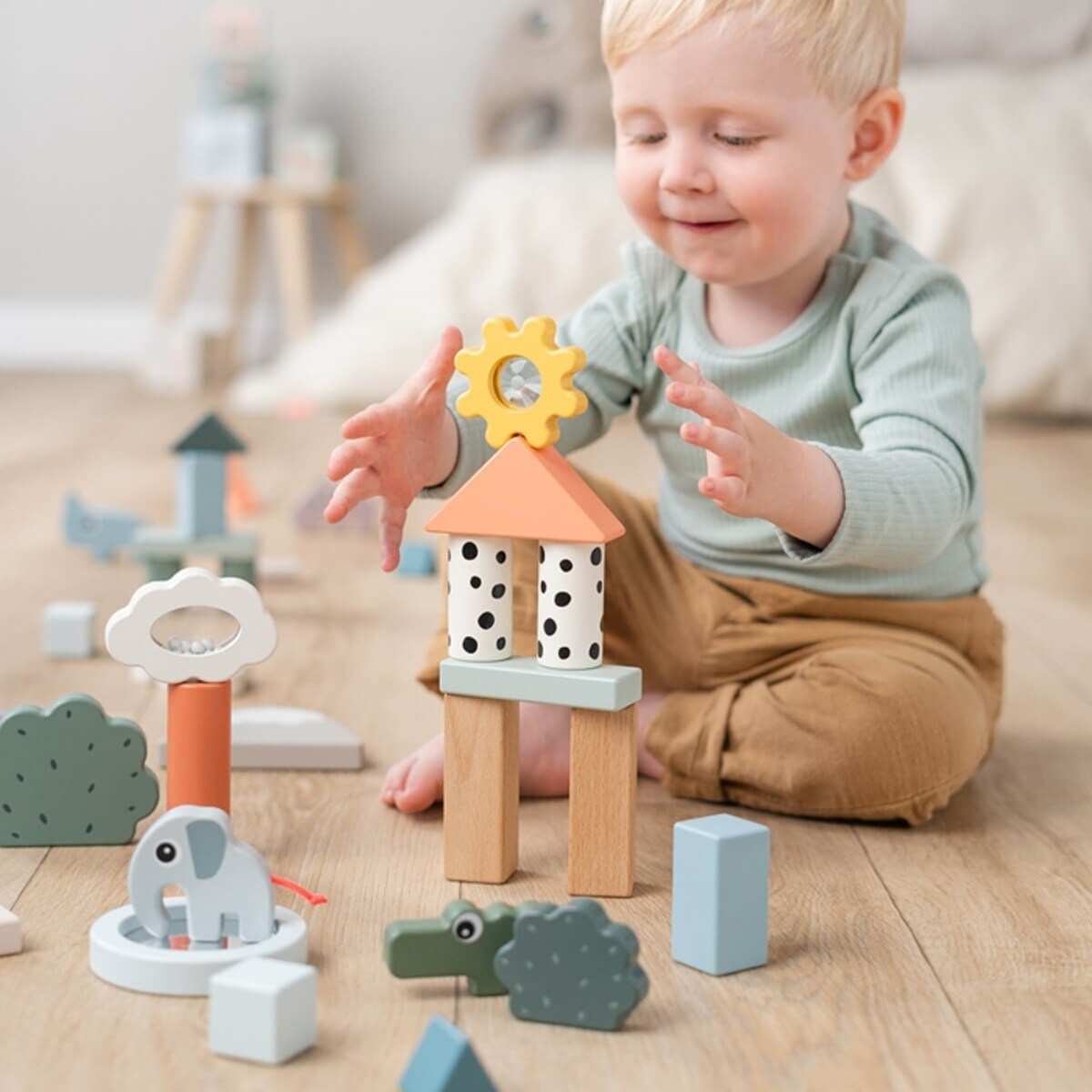 Done by Deer Zestaw Klocków do Zabawy 34 szt. Deer Friends