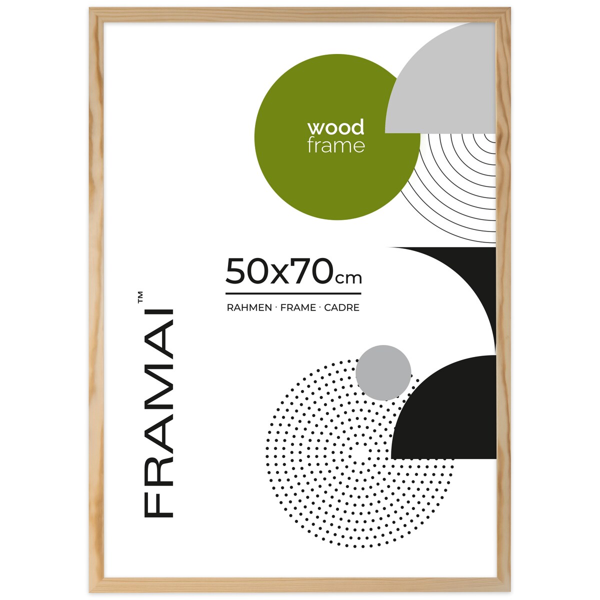 Ramka na zdjęcia 50x70 cm ramka z drewna surowego pion poziom ramka prostokątna RAW DIY