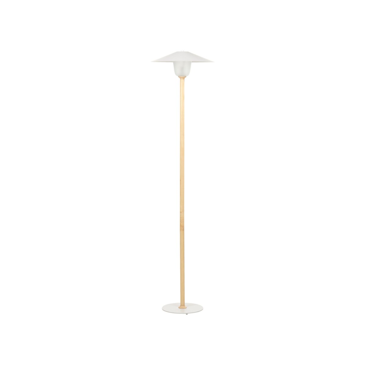 Lampa podłogowa drewniana biała MOPPY