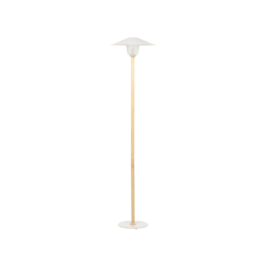 Lampa podłogowa drewniana biała MOPPY