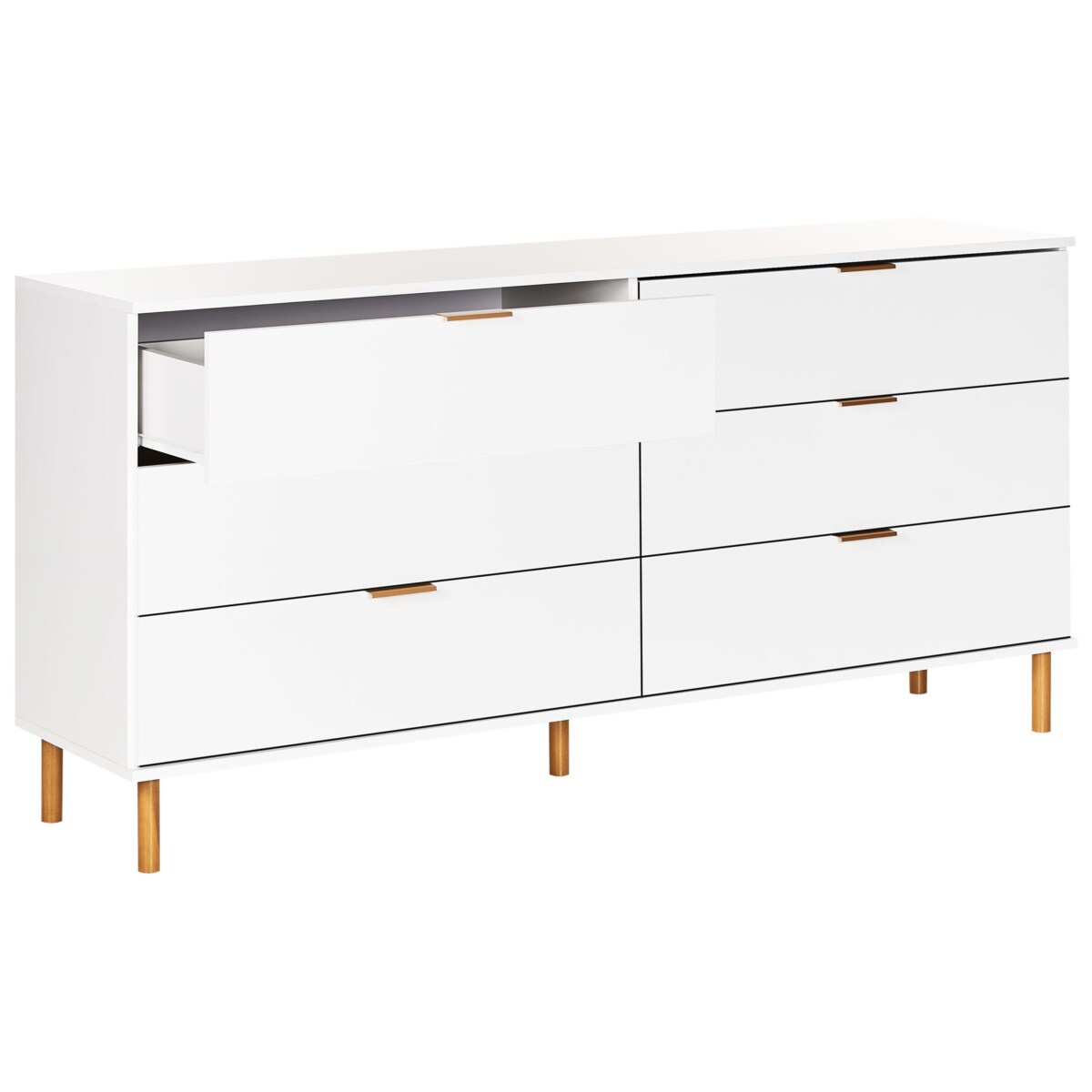 Komoda 6 szuflad biała WALPOLE