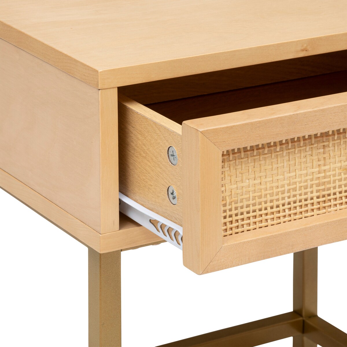 Szafka nocna RAYO z 1 szufladą z plecionki wiedeńskiej