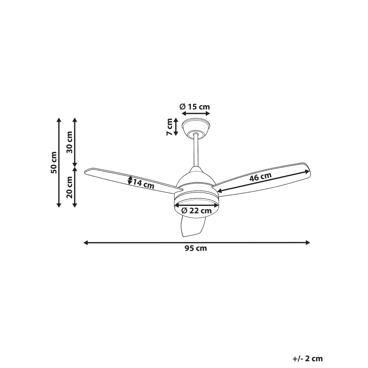 Wentylator sufitowy z lampą MANSALA Ciemnobrązowy