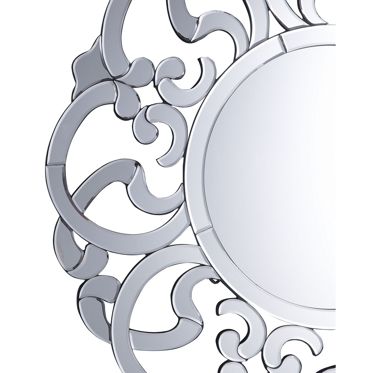 Lustro ścienne ⌀ 70 cm srebrne MORNAIX