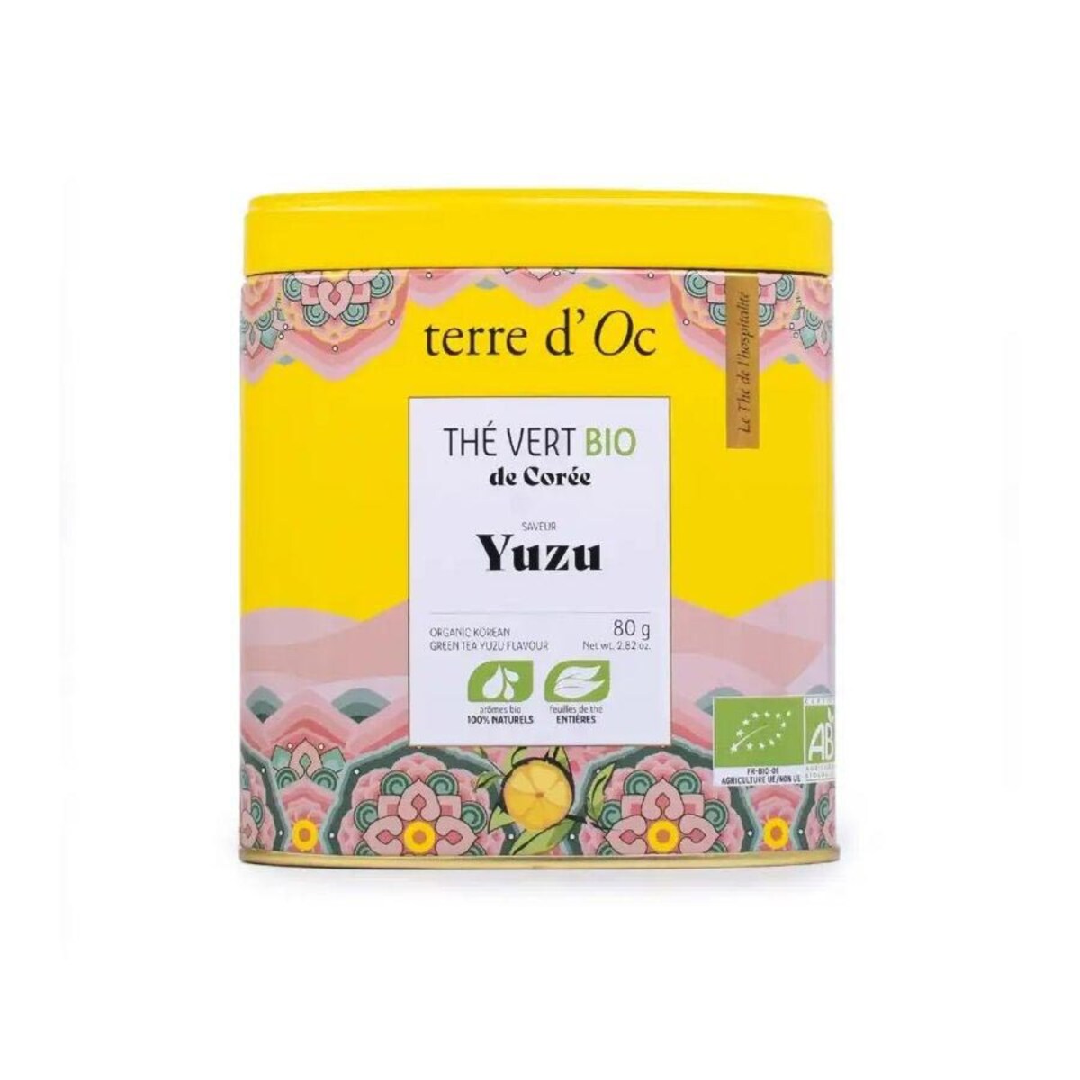 Herbata zielona w puszce Yuzu, 80 g, terre d'Oc