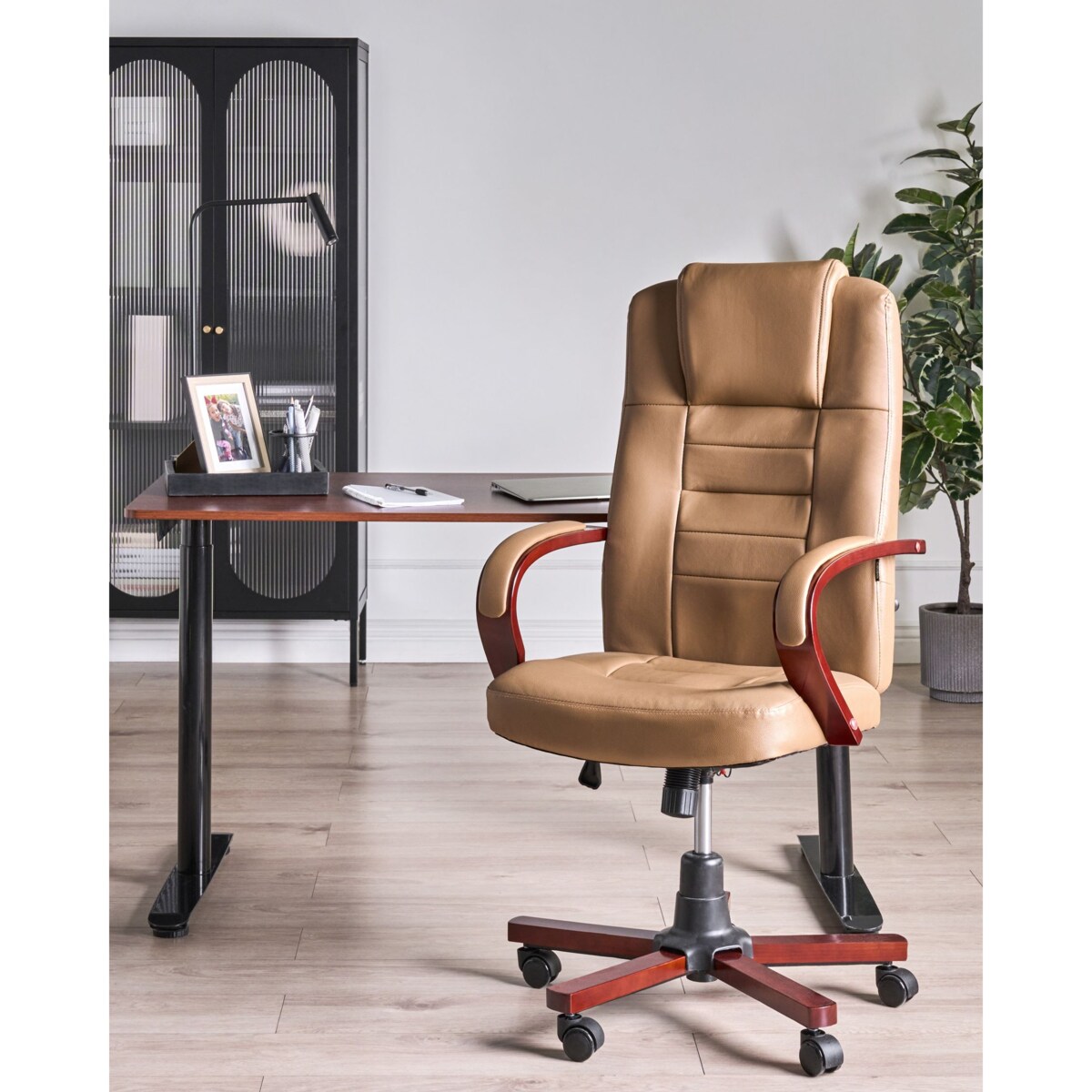 Fotel z masażem DIAMOND Z funkcją podgrzewania Skóra naturalna Jasnobrązowy