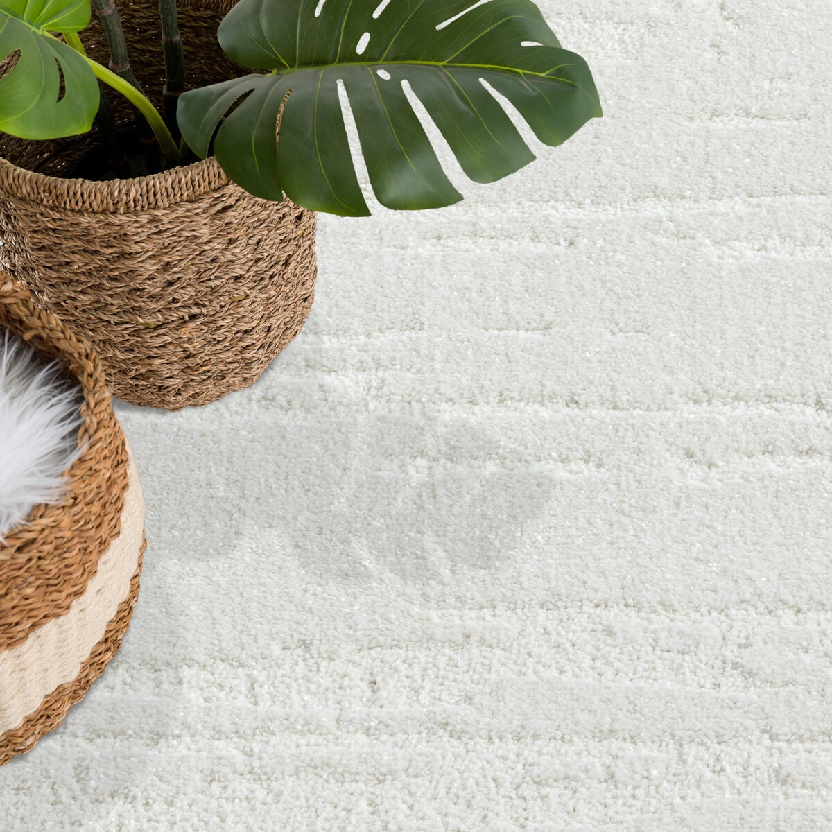 Dywan nowoczesny minimalistyczny high low Flaire 1710 krem 80x300