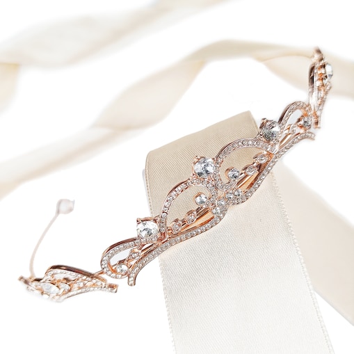 Delikatna korona tiara diadem ślubny 18 panieński