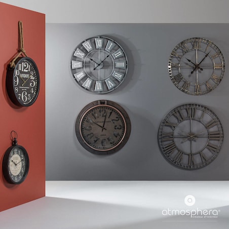 Metalowy zegar ścienny VINTAGE, Ø 90 cm
