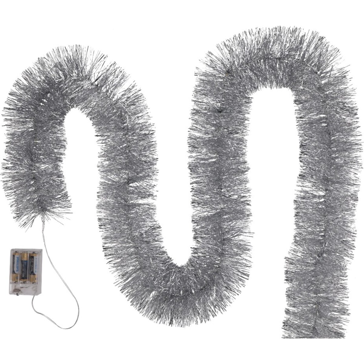 Łańcuch Led Choinkowy Srebrny Na Baterie Świąteczny Na Choinkę 6 Metrów