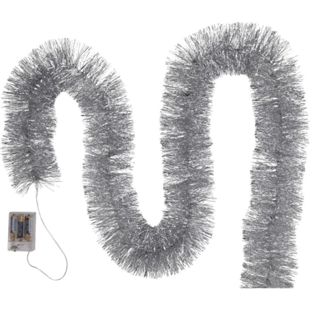 Łańcuch Led Choinkowy Srebrny Na Baterie Świąteczny Na Choinkę 6 Metrów