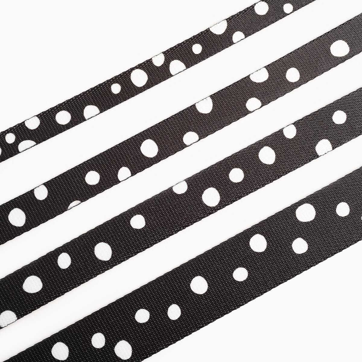 Smycz miejska dla psa lub kota "Psygarnij kropka" - Szerokość taśmy: 15mm, Rozmiar: L oraz Rodzaj: Mini karabinek