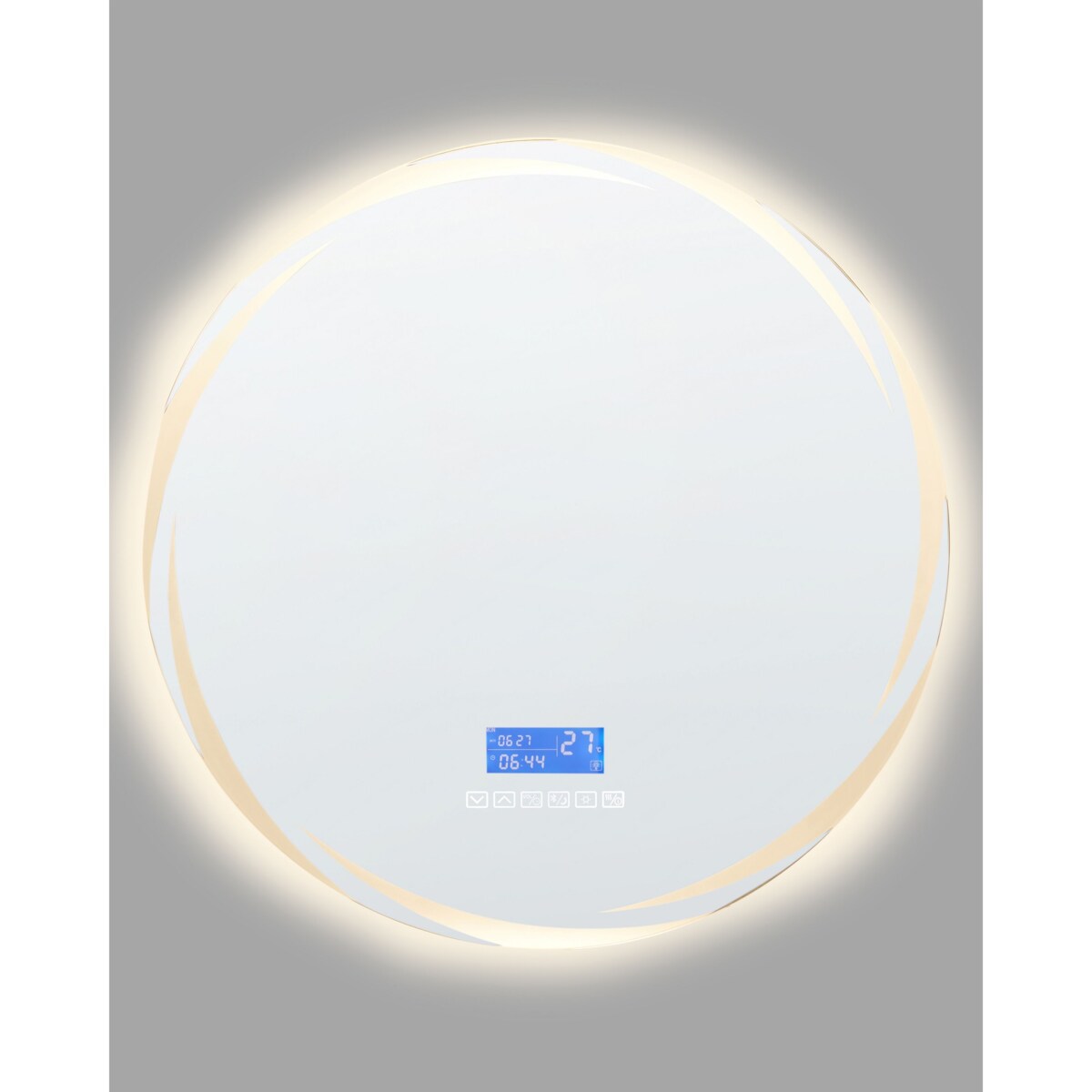 Lustro ścienne LED z głośnikiem Bluetooth 60 cm srebrne TANAY