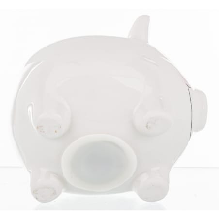 Skarbonka ceramiczna - 10,5x9,5x12,5 cm świnka PIGGY biała
