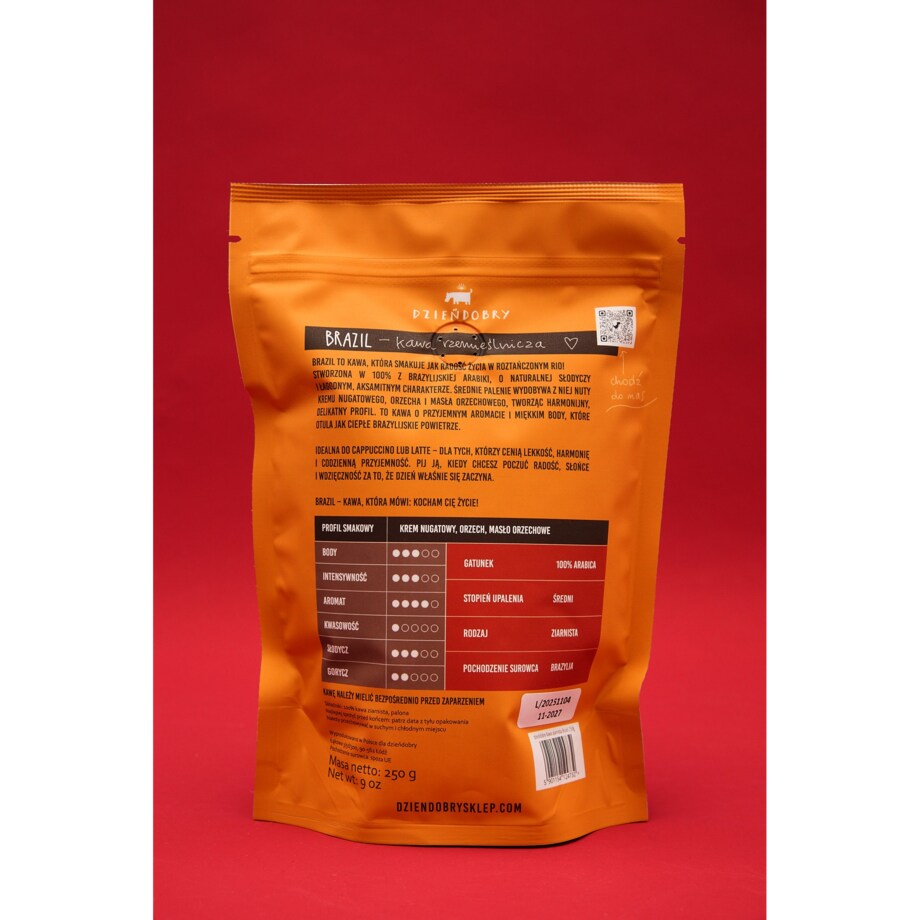 Kawa rzemieślnicza Brazil - ziarna