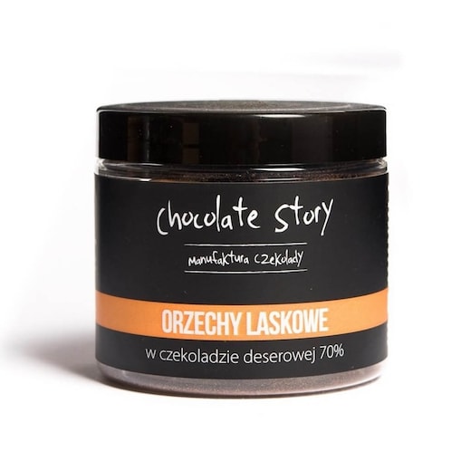 Orzechy laskowe w czekoladzie - zdrowa przekąska w czekoladzie deserowej 120g, 100% naturalnych składników, draże na bazie czekolady rzemieślniczej