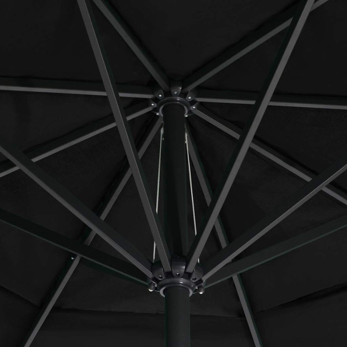 vidaXL Parasol ogrodowy na aluminiowym słupku, 600 cm, czarny