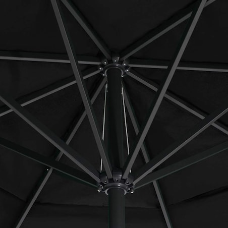 vidaXL Parasol ogrodowy na aluminiowym słupku, 600 cm, czarny