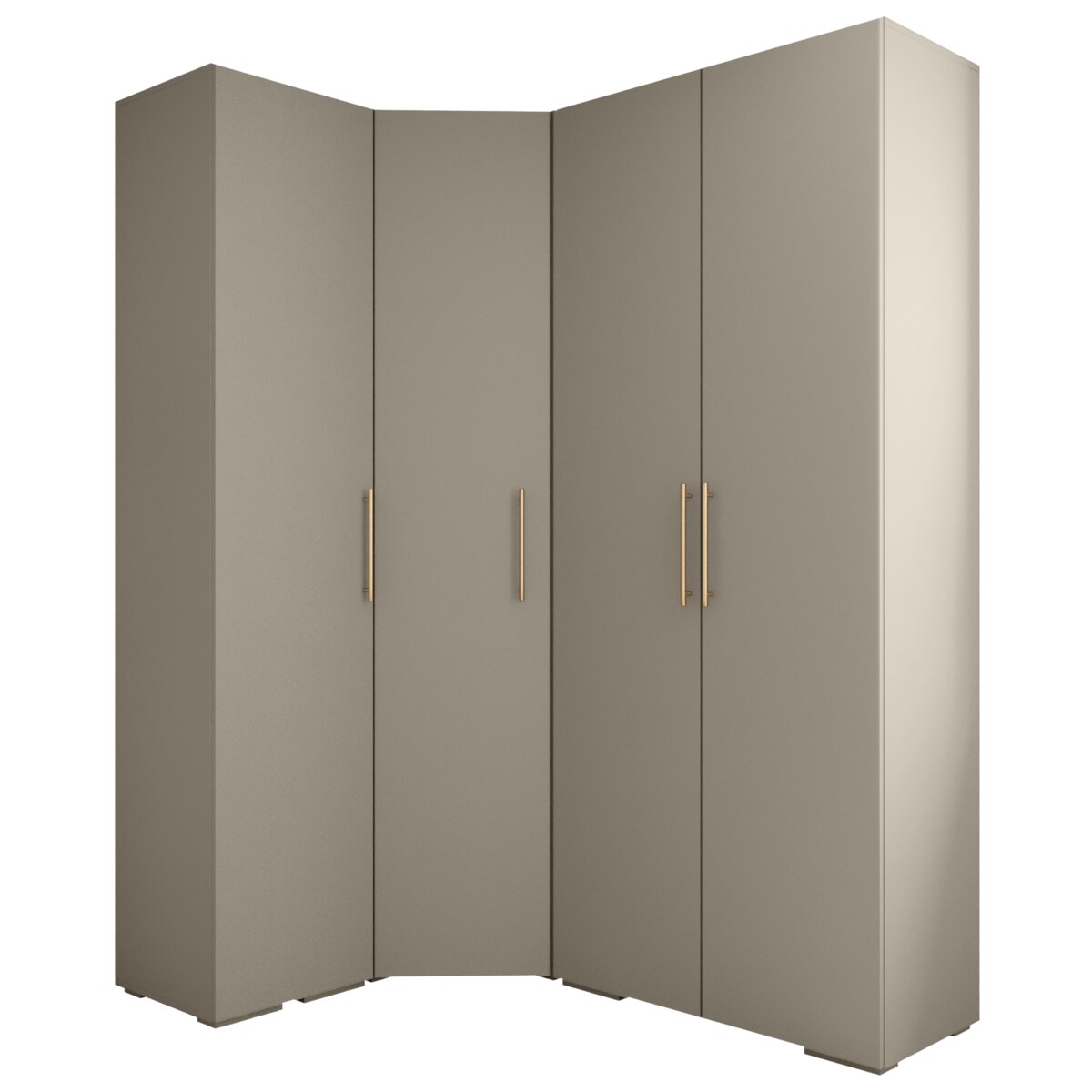 Garderoba wysoka do przedpokoju INOVA 3 Z3 kaszmir+złoty