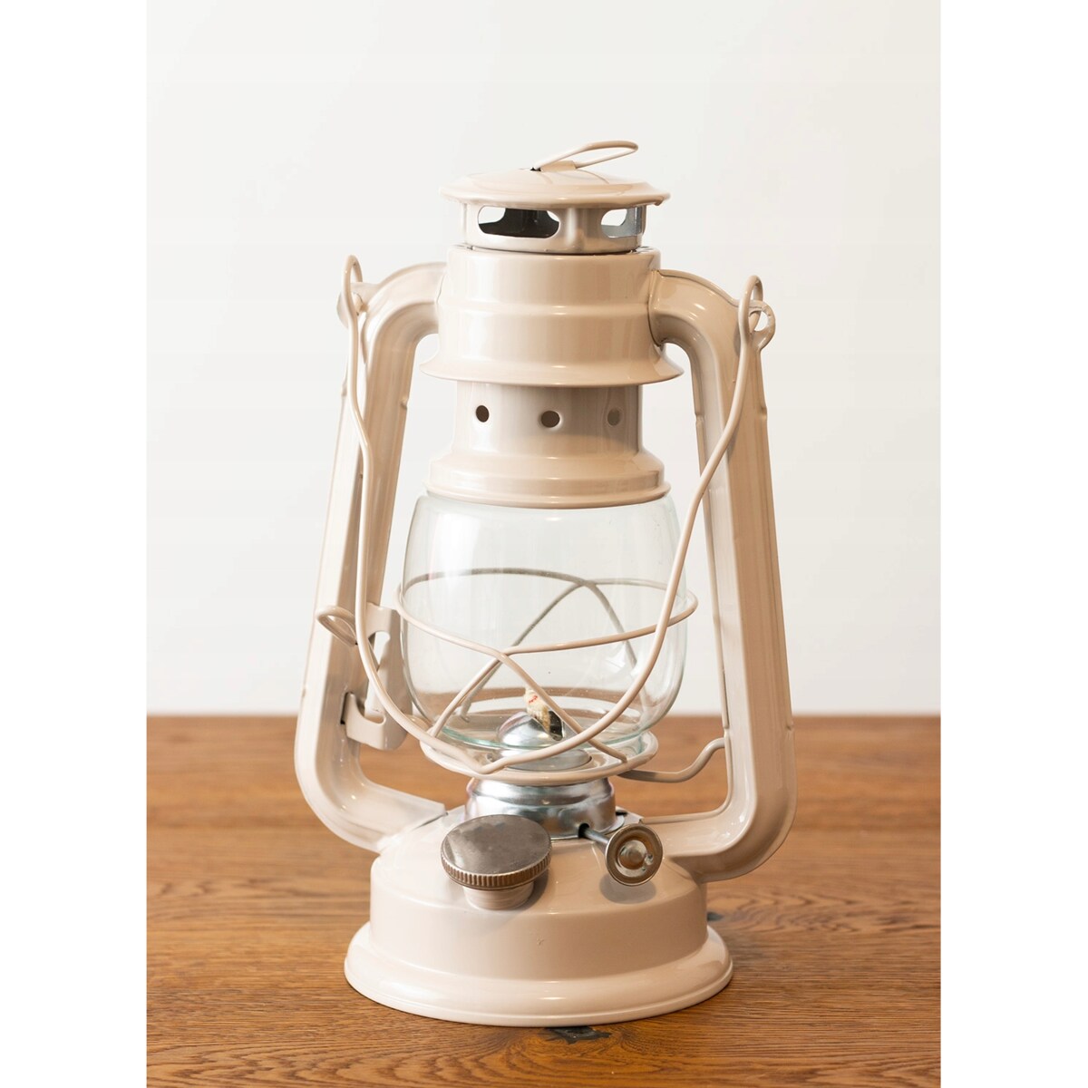 LAMPA NAFTOWA DOMOWA OGRODOWA na prezent beżowa wisząca stojąca + knot