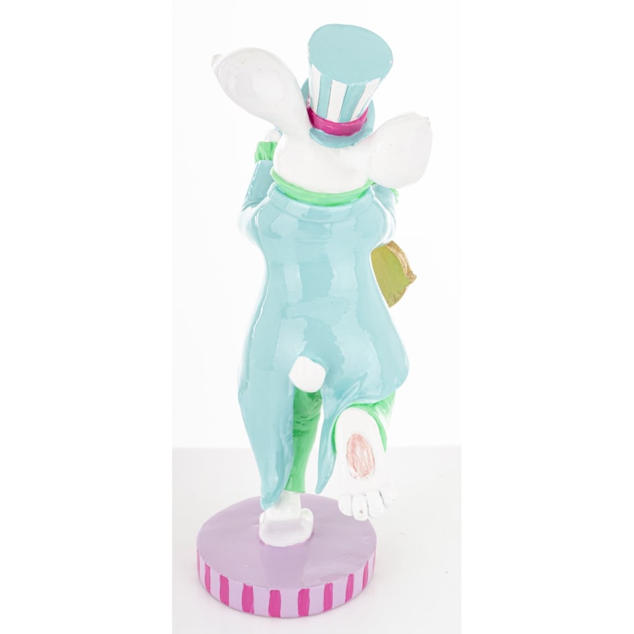 Dekoracja - królik z filiżanką i zegarem 31x11,5x21 cm CIRCUS-2