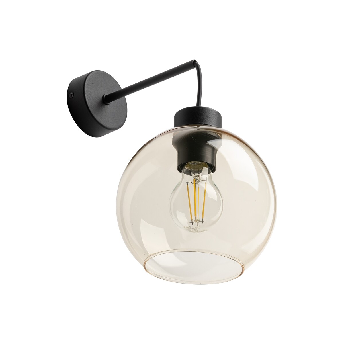 Kinkiet ścienny TK Lighting CUBUS 4135 czarno-bursztynowy E27 nowoczesna lampa do salonu sypialni i korytarza