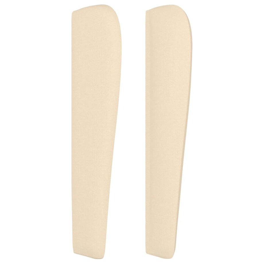 vidaXL Zagłówek uszak, kremowy, 147x23x118/128 cm, tkanina