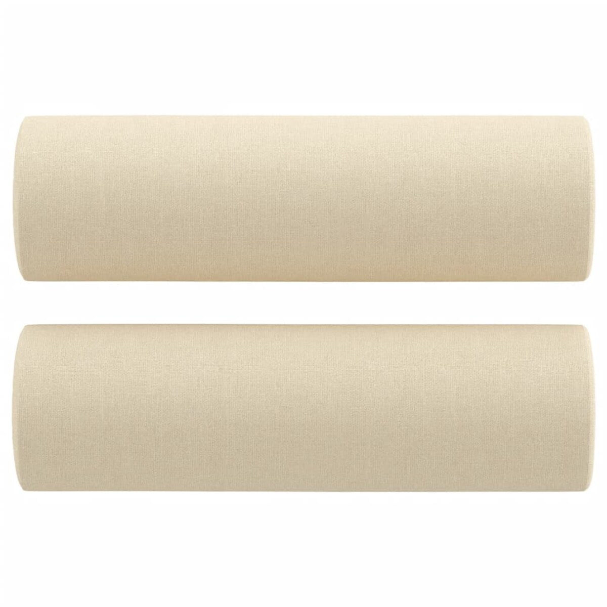 vidaXL 2-osobowa sofa z poduszkami, kremowa, 140 cm, tkanina