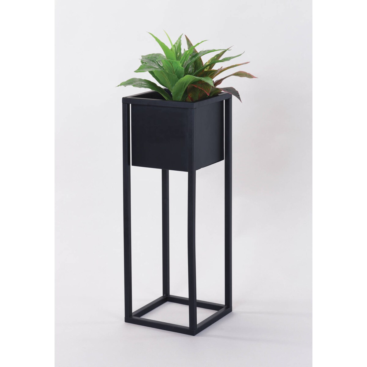 Nowoczesny kwietnik do salonu, kwadratowy, 60 cm