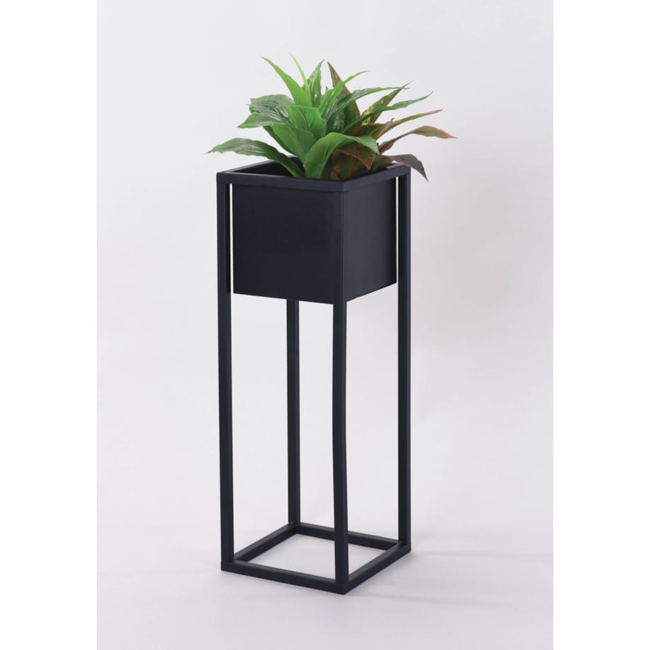 Nowoczesny kwietnik do salonu, kwadratowy, 60 cm