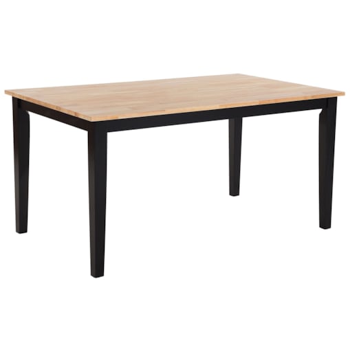 Stół do jadalni drewniany 150 x 90 cm jasny z czarnym GEORGIA