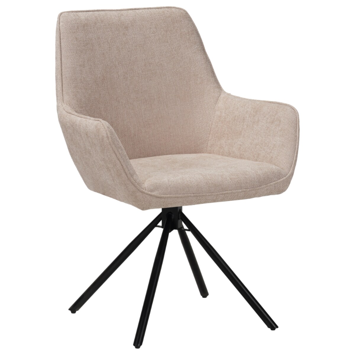 Krzesło tapicerowane nowoczesne wygodne beżowe pikowane do jadalni salonu