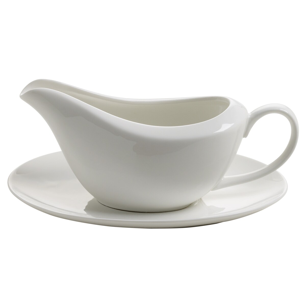 Sosjerka Round z podstawką, biała, 260 ml